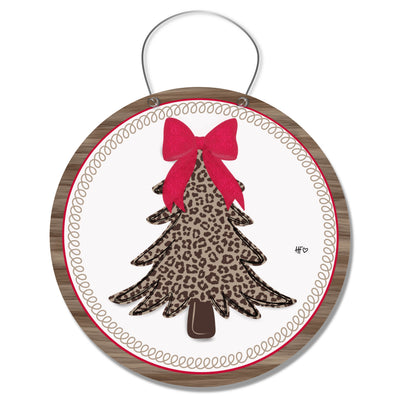 The Minimalist Leopard Christmas Tree Door Hanger