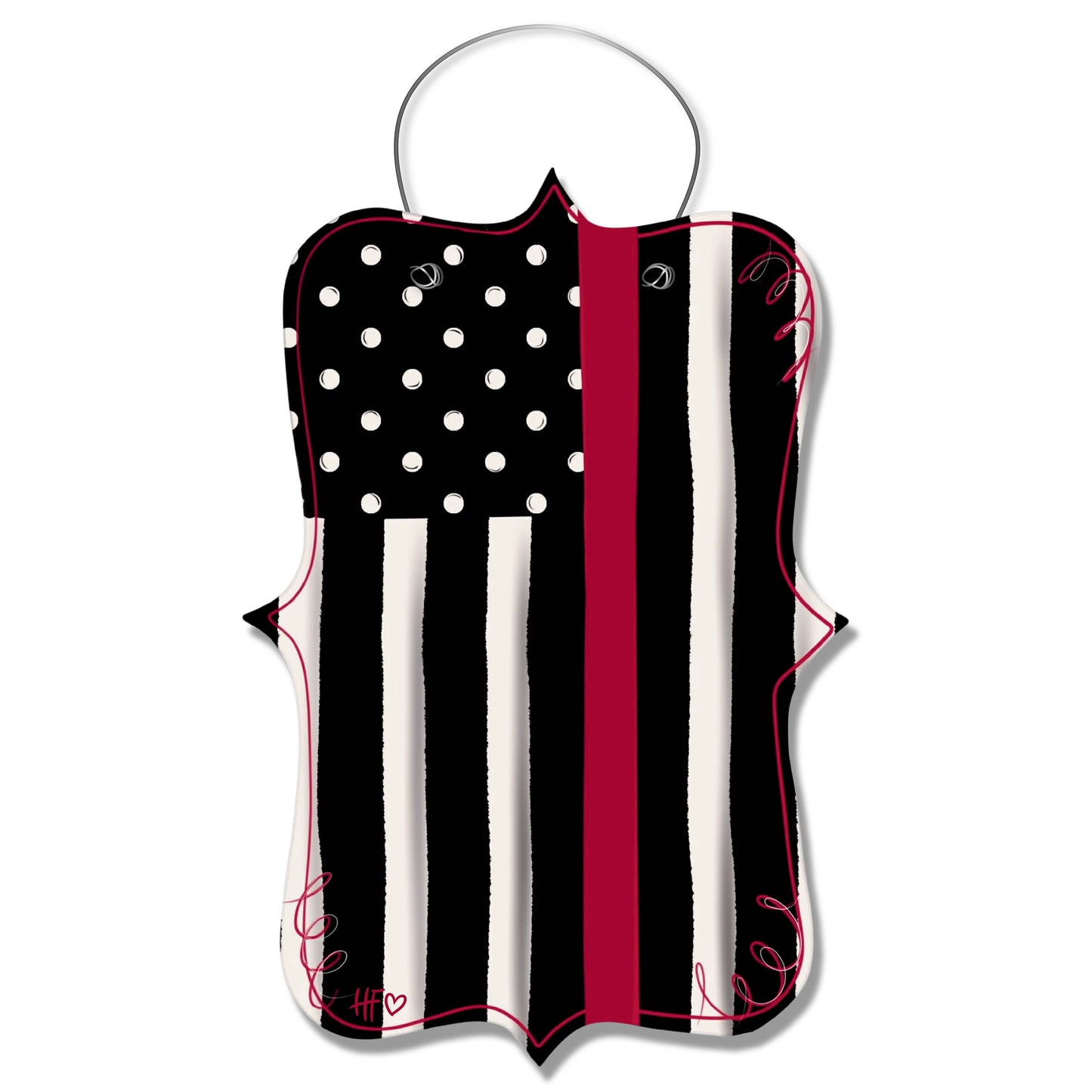 Thin Red Line Door Hanger