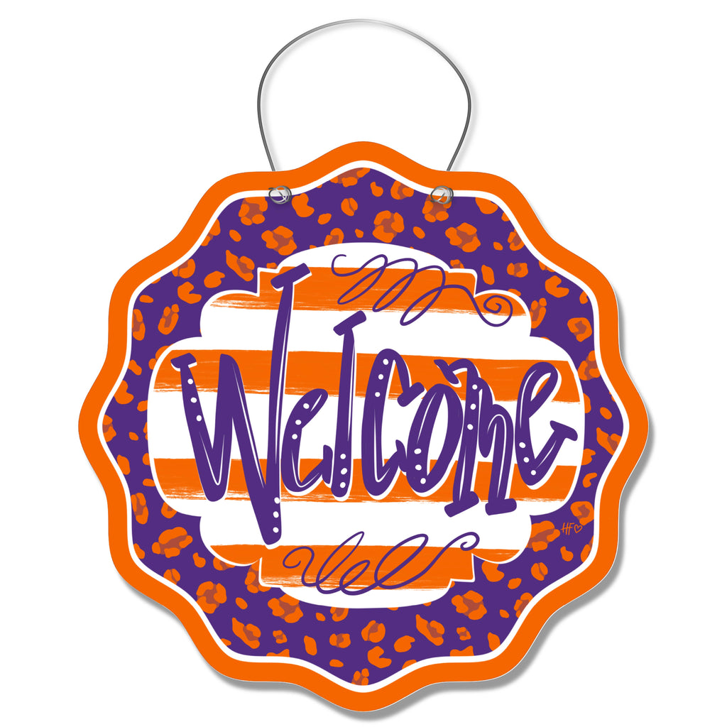 Tiger Leopard Welcome Door Hanger
