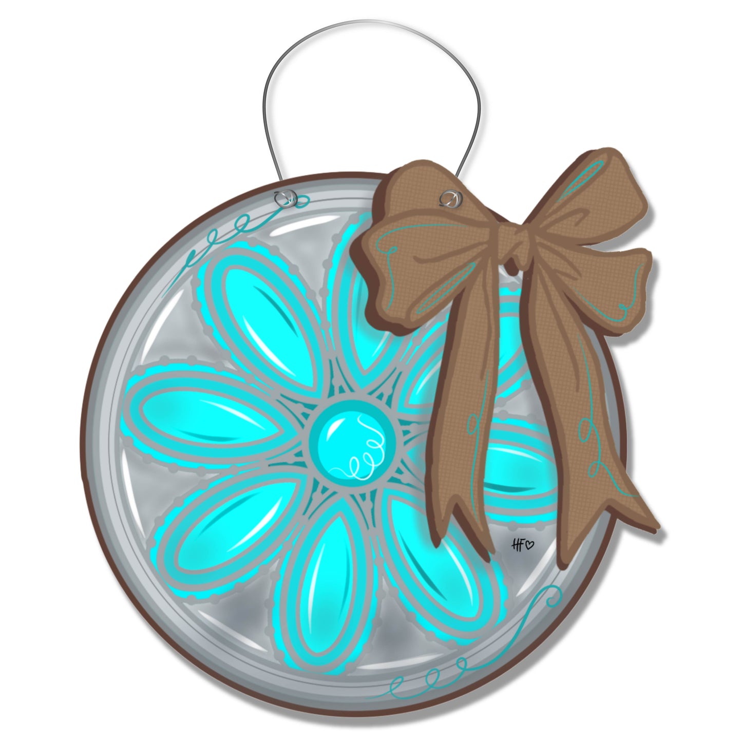 Turquoise Concho Rustic Door Hanger