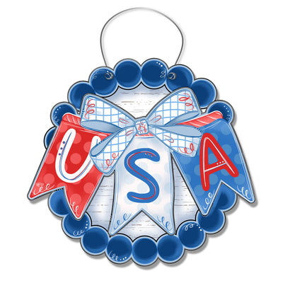 USA Bunting Door Hanger