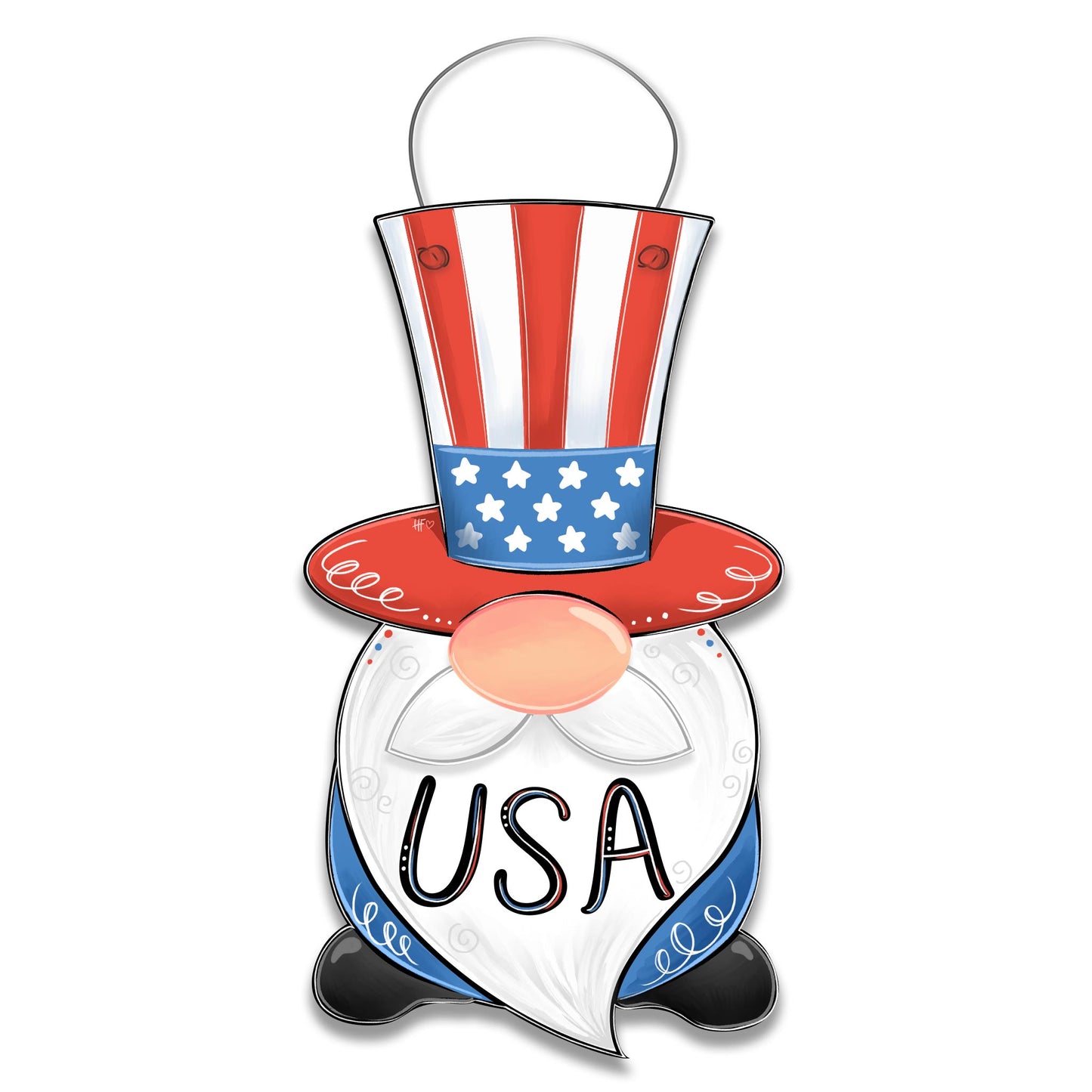 Uncle Sam Gnome Door Hanger