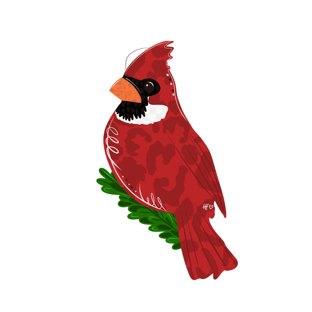 Spring Cardinal Door Hanger (Facing Left)
