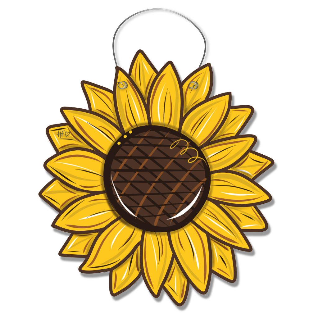 Spring Sunflower Door Hanger