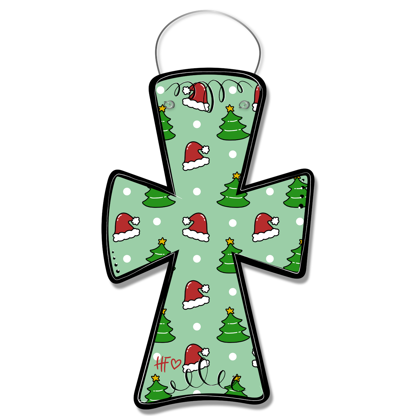 Christmas Cross Door Hanger