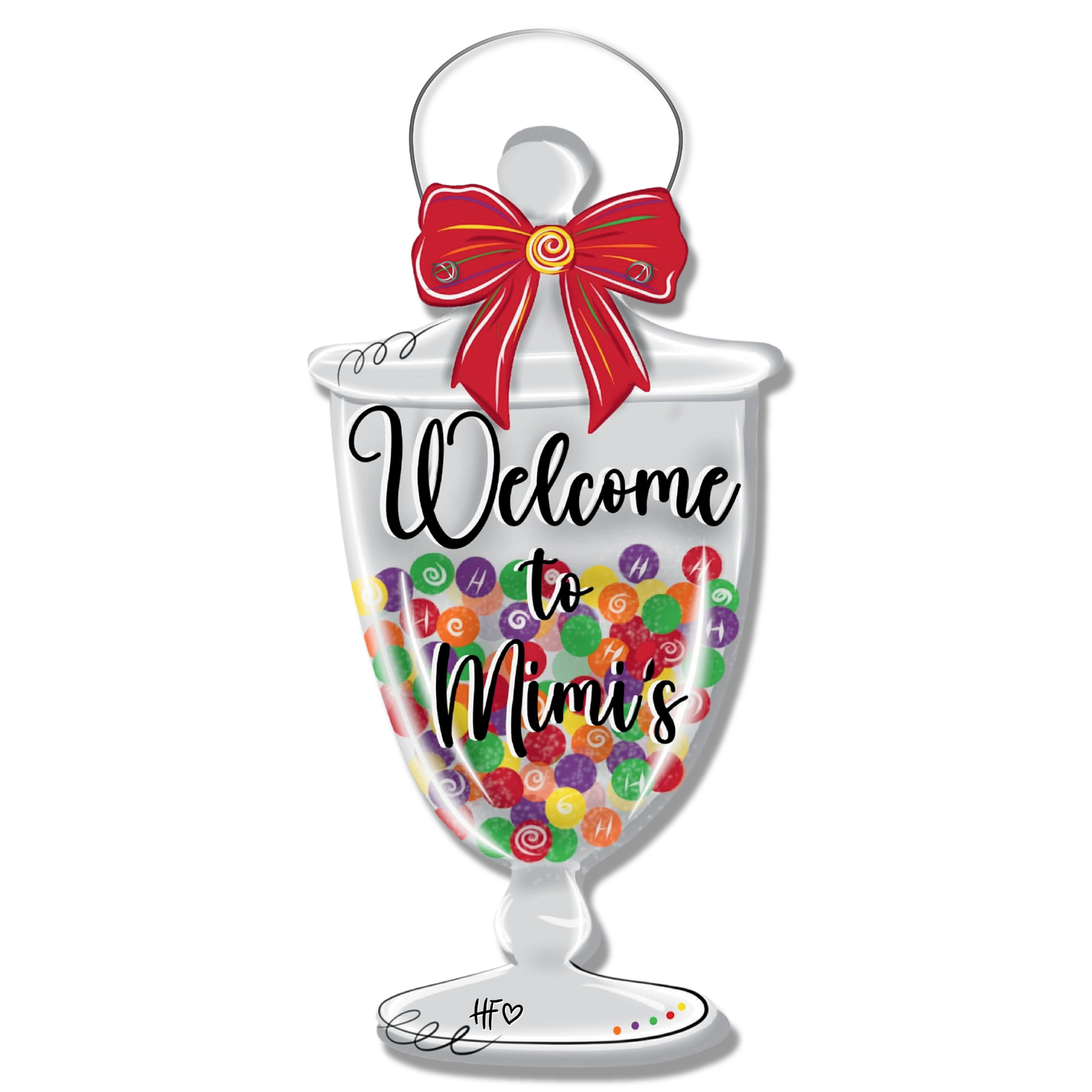 Welcome to Mimi's Sweet Treat Door Hanger