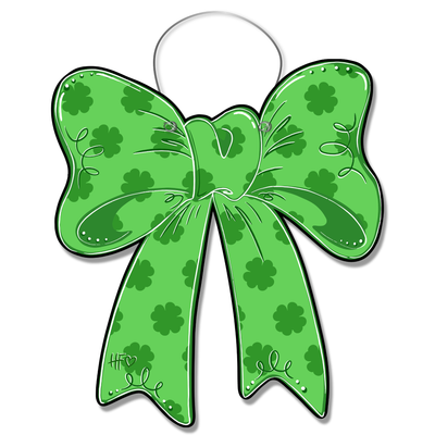 St. Patrick's Day Bow Door Hanger