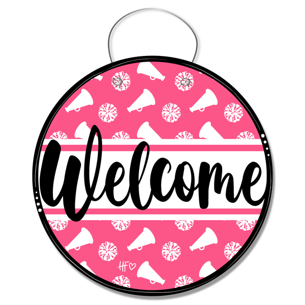 Cheerleading Welcome Door Hanger