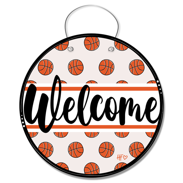 Basketball Welcome Door Hanger