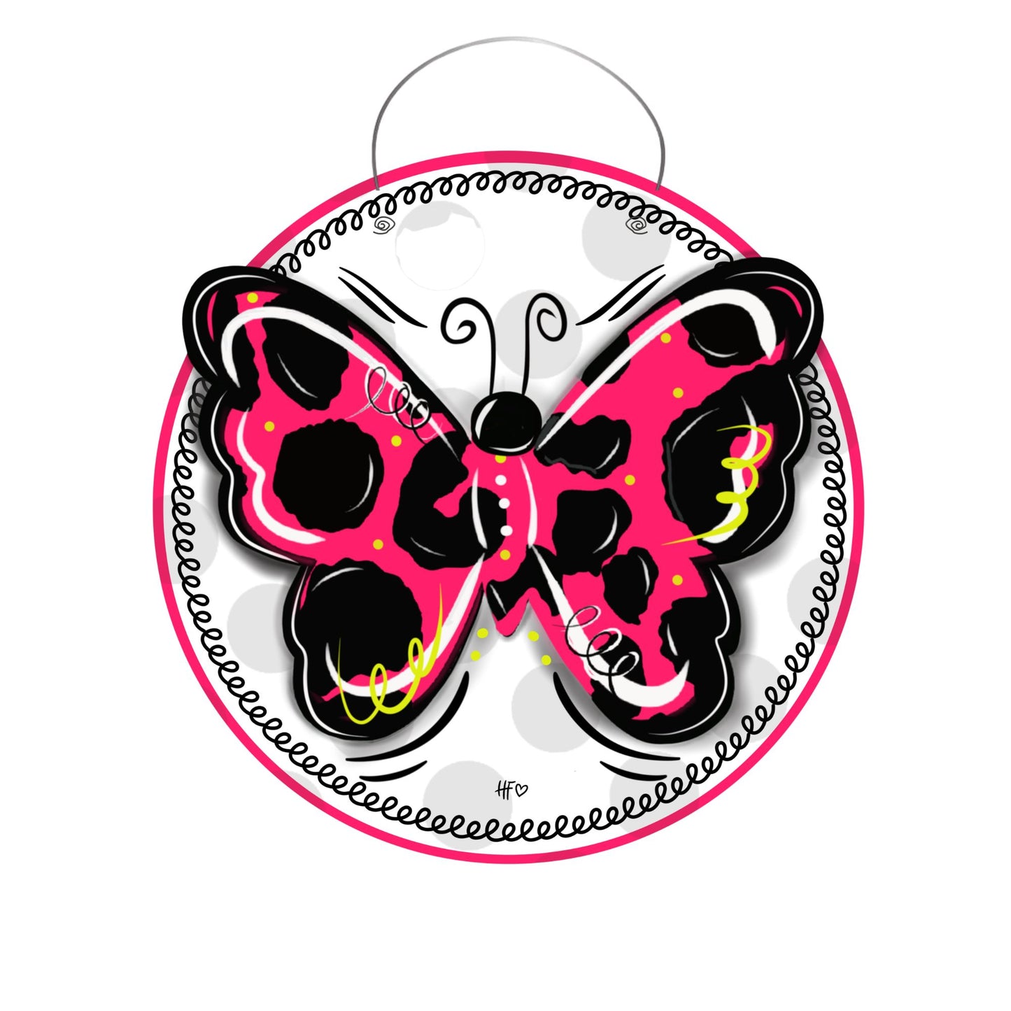 Neon Lux Butterfly Door Hanger