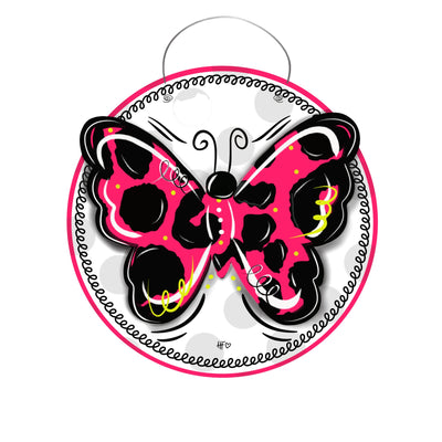 Neon Lux Butterfly Door Hanger