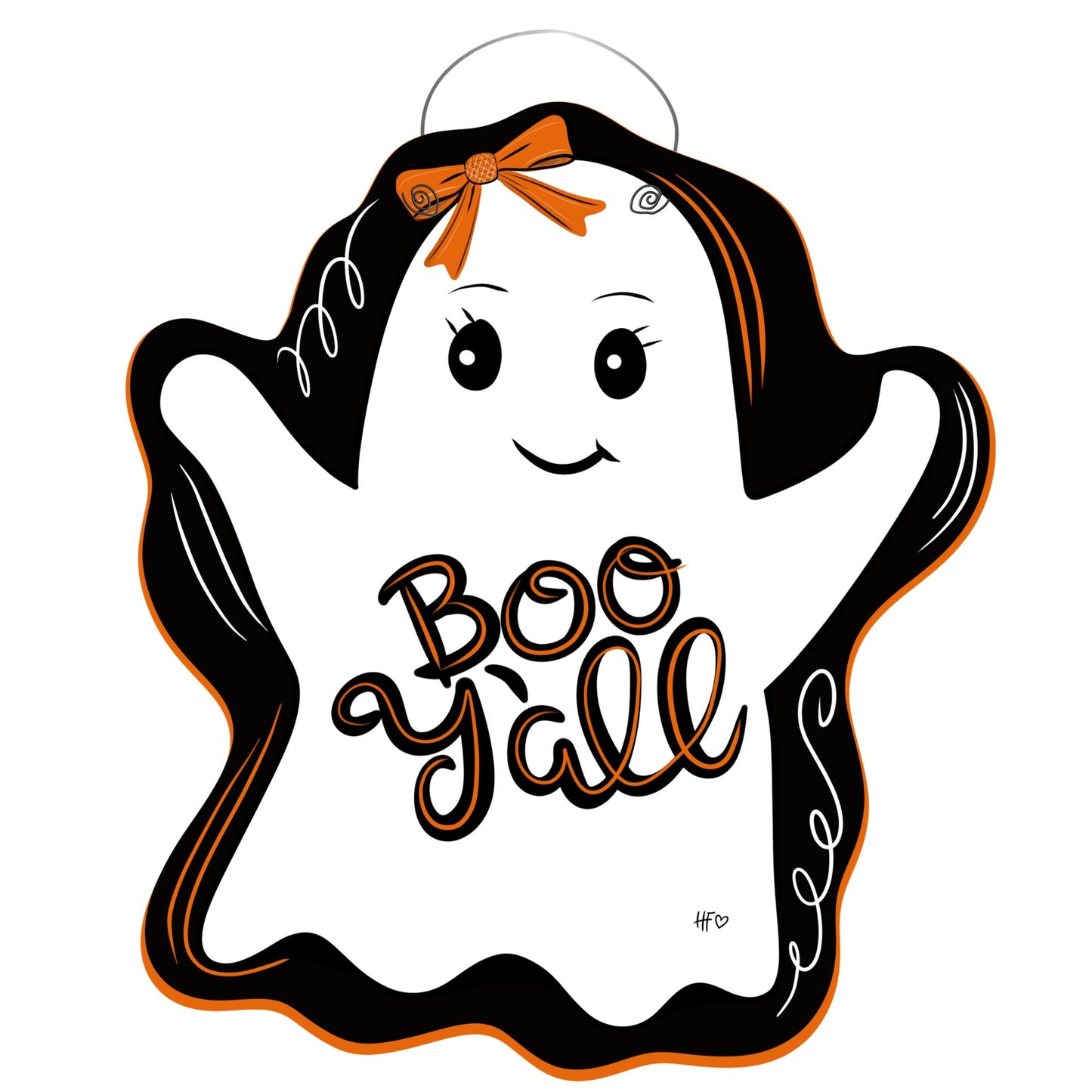 BOO Y'all Halloween Ghost Door Hanger