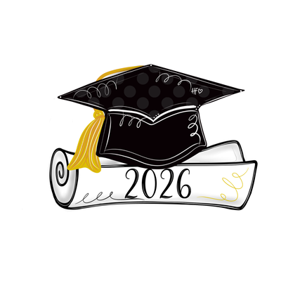 Graduation Cap and Diploma Door Hanger