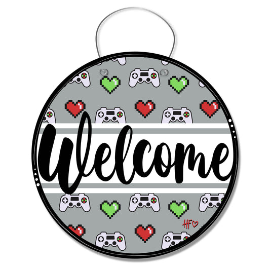 Gaming Welcome Board Door Hanger