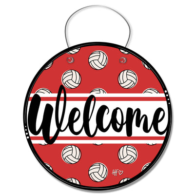 Volleyball Welcome Board Door Hanger
