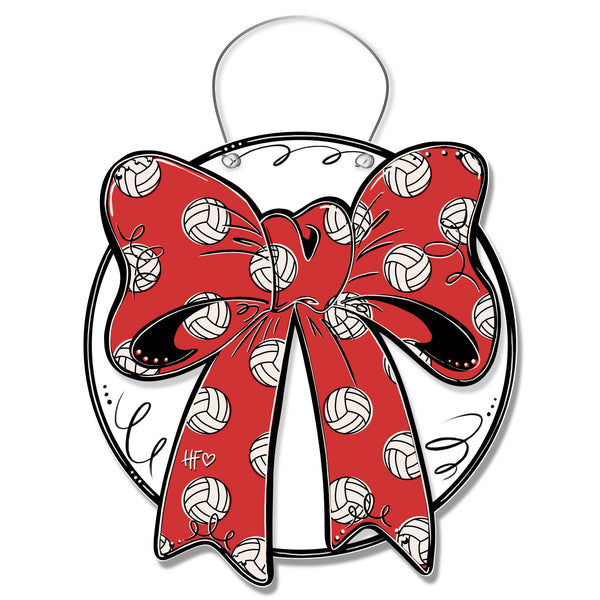 Volleyball Bow Door Hanger