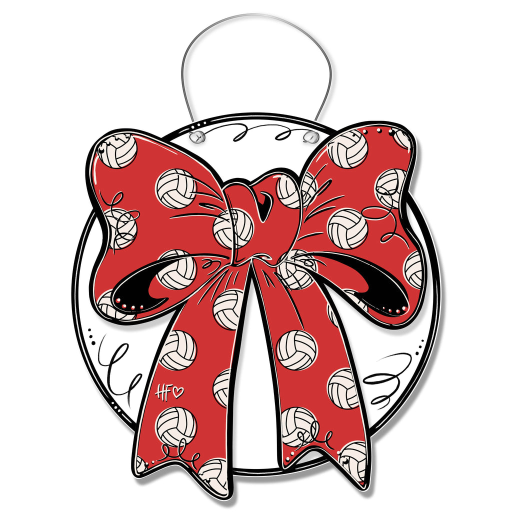 Volleyball Bow Door Hanger
