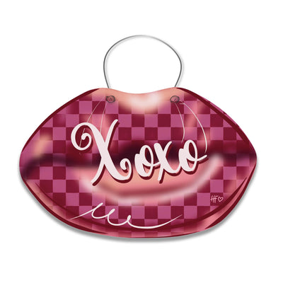 Valentines Day Lips XOXO Door Hanger