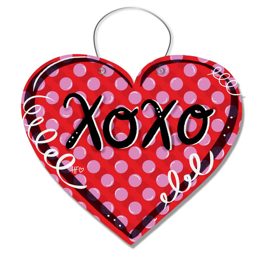 Valentines Day XOXO Heart Door Hanger