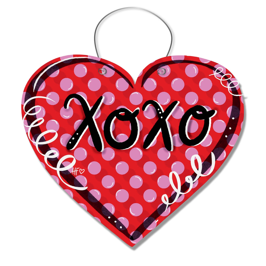 Valentines Day XOXO Heart Door Hanger