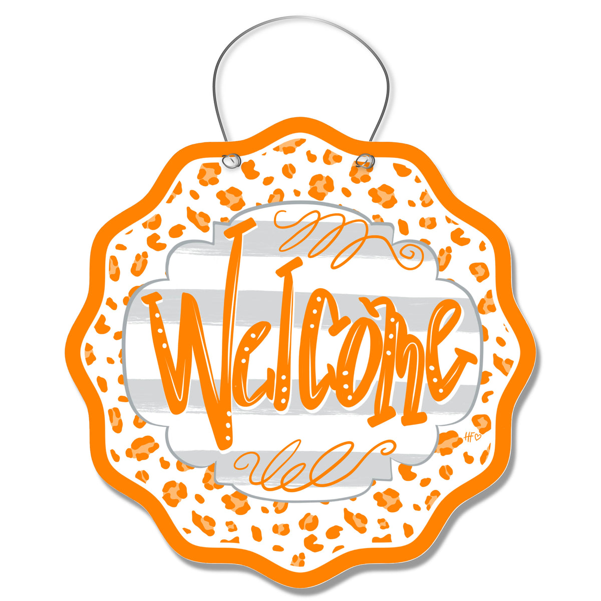 Volunteer Leopard Welcome Door Hanger