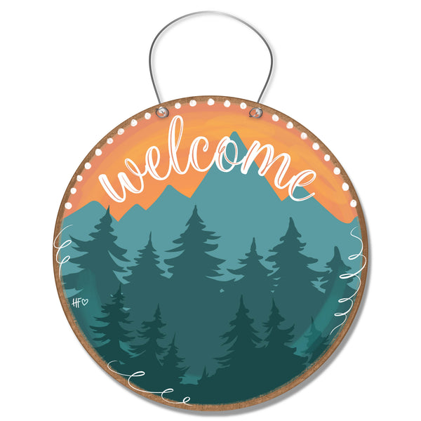 Welcome to the Mountains Door Hanger
