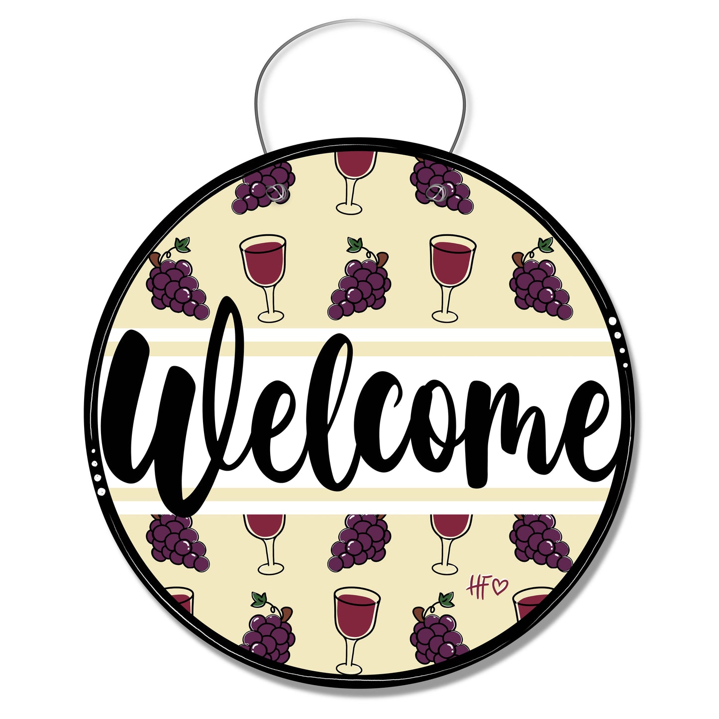 Wine Drinking Welcome Board Door Hanger