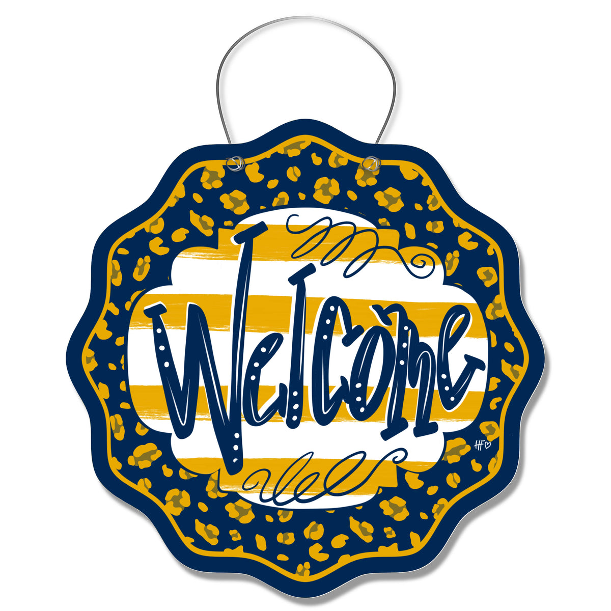 WV Leopard Welcome Door Hanger