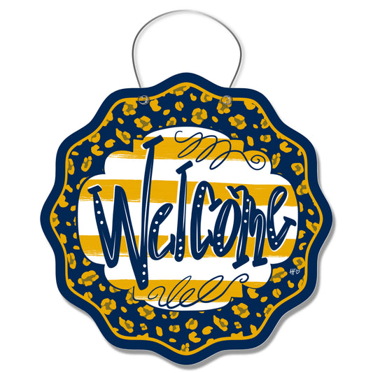 WV Leopard Welcome Door Hanger