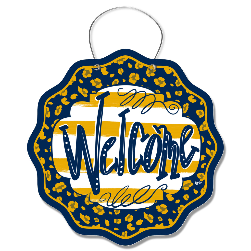 WV Leopard Welcome Door Hanger