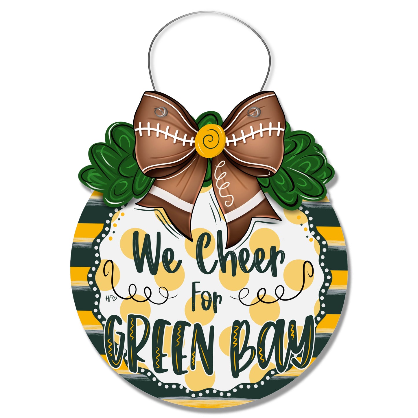 We Cheer for Green Bay Door Hanger