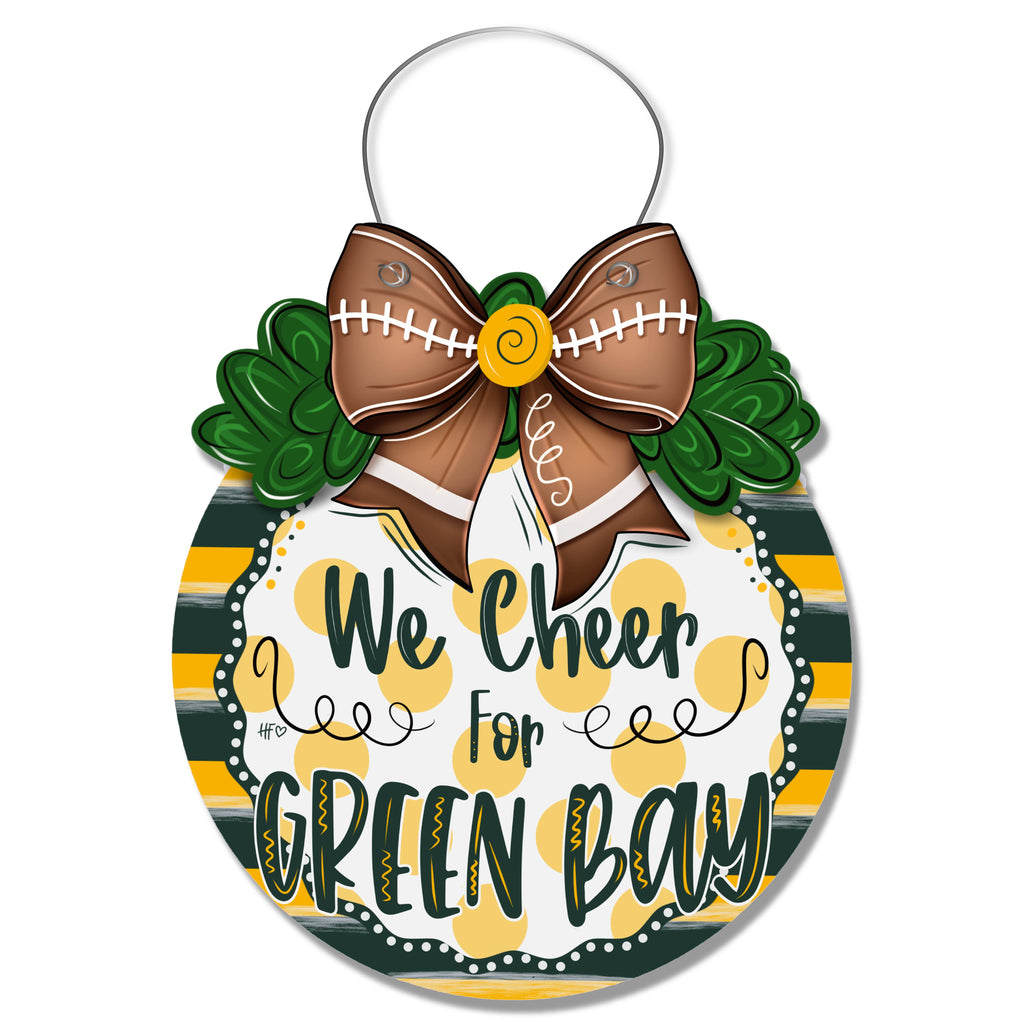 We Cheer for Green Bay Door Hanger