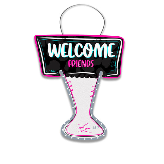 Welcome Friends Clip Door Hanger