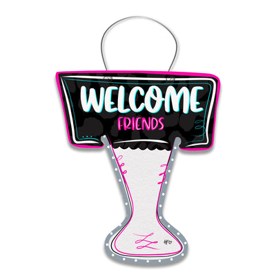Welcome Friends Clip Door Hanger