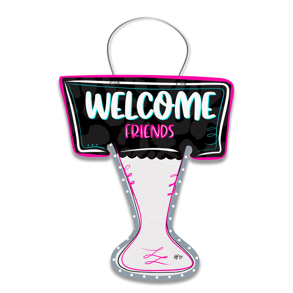 Welcome Friends Clip Door Hanger