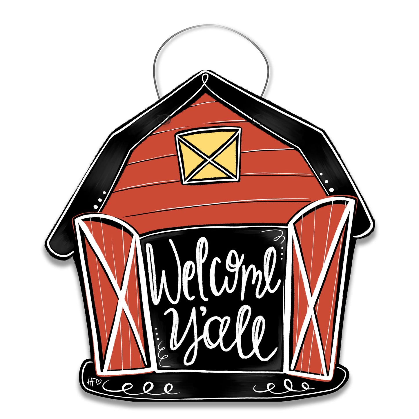 Welcome Y'all BARN Door Hanger