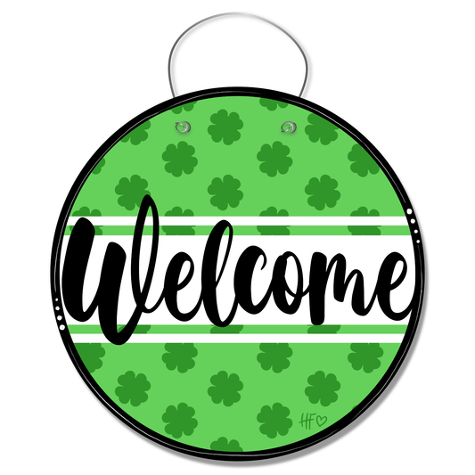 St. Patrick's Day Welcome Door Hanger