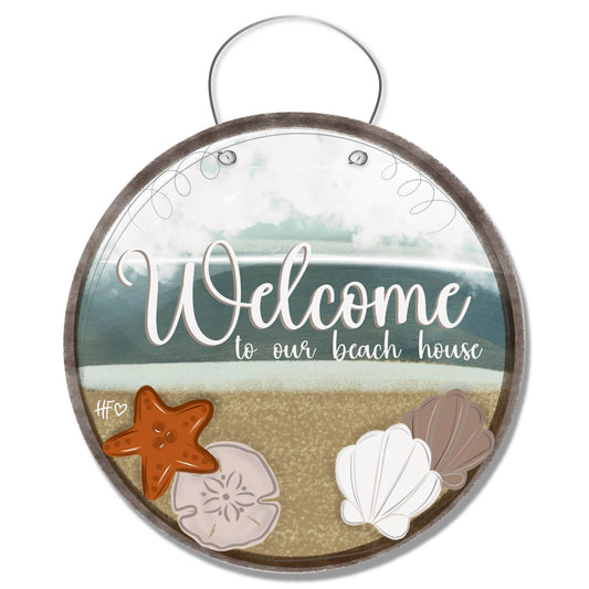 Welcome To Our Beach House Door Hanger