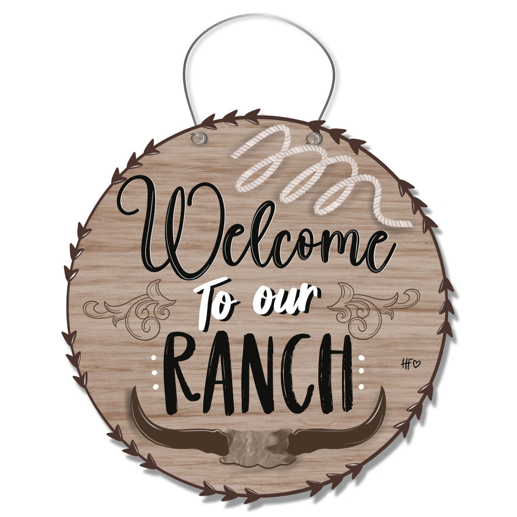 Welcome to the Ranch (Longhorn) Door Hanger