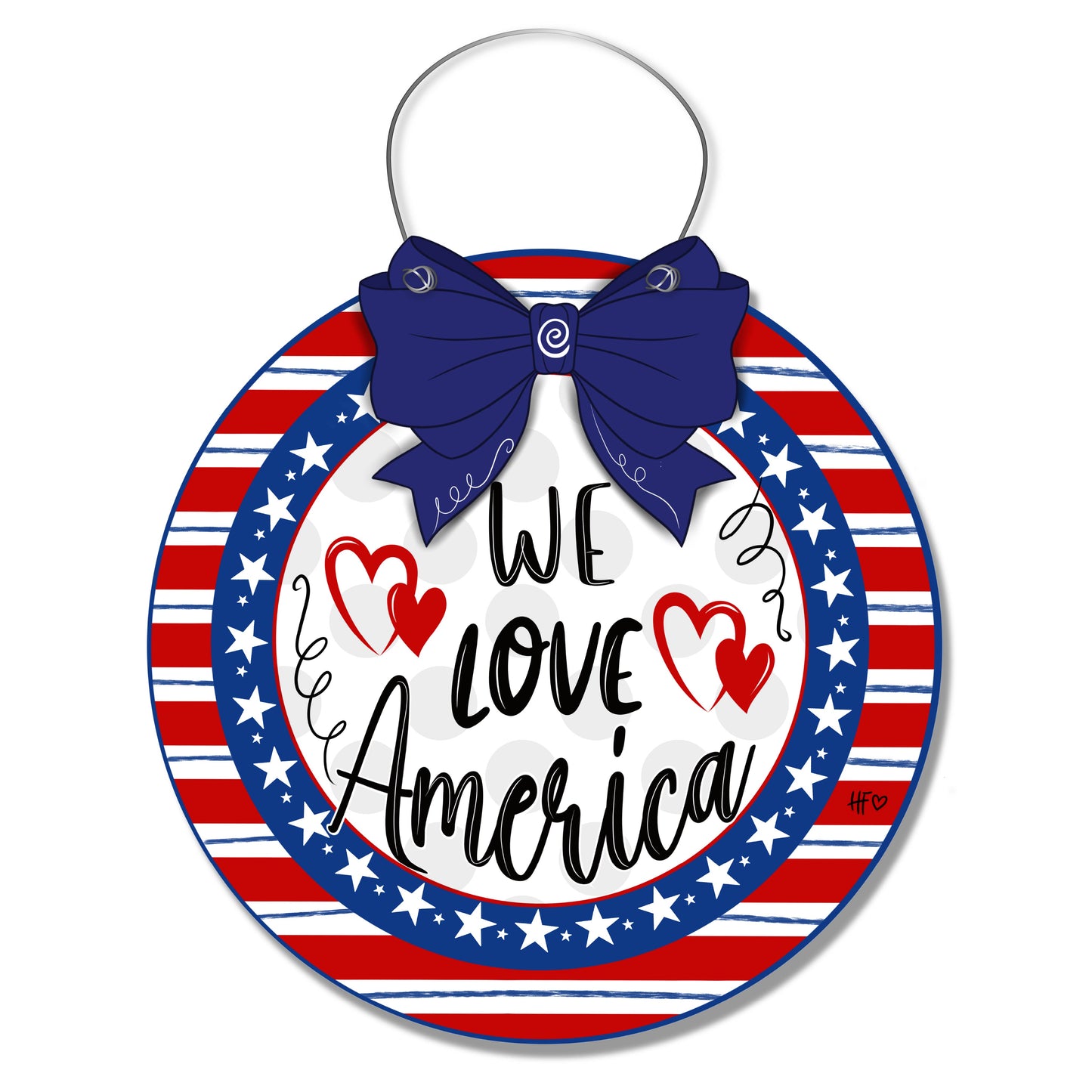 We Love America Door Hanger