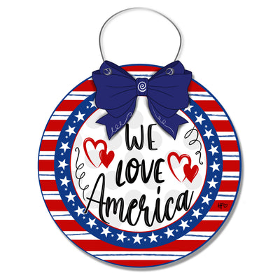 We Love America Door Hanger