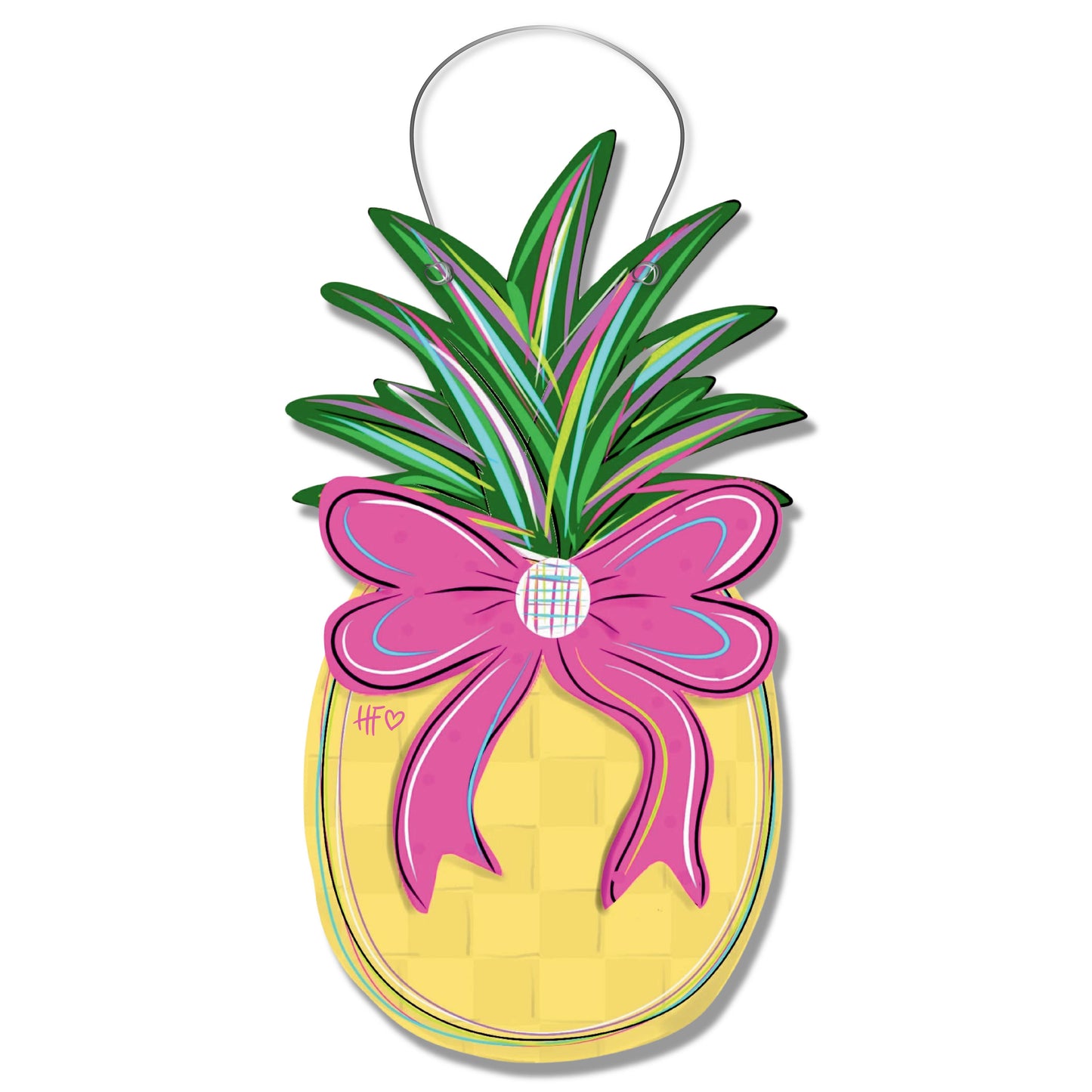 Whimsical Pineapple Door Hanger