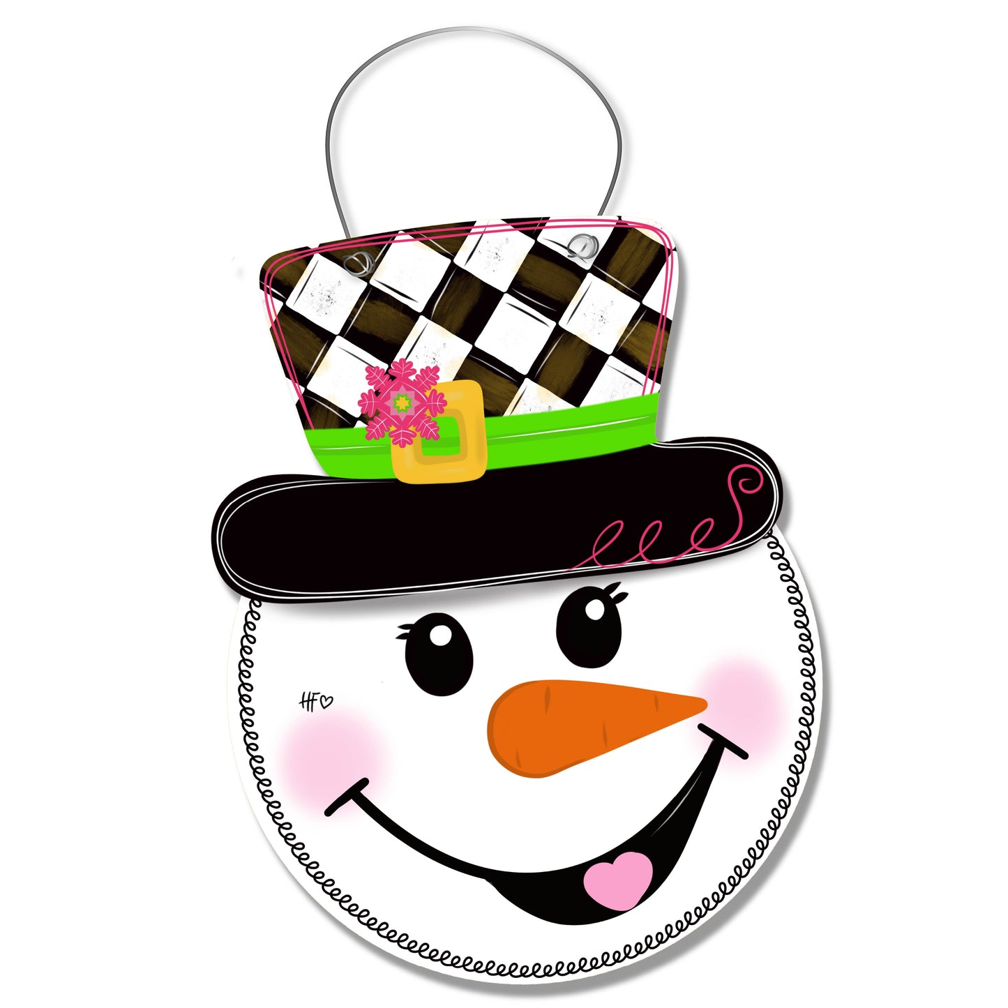 Whimsy Snowgirl Door Hanger