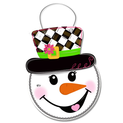 Whimsy Snowgirl Door Hanger