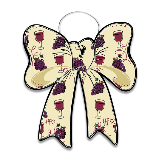 Wine Drinking Bow Door Hanger