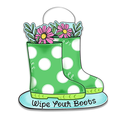Wipe Your Boots Door Hanger