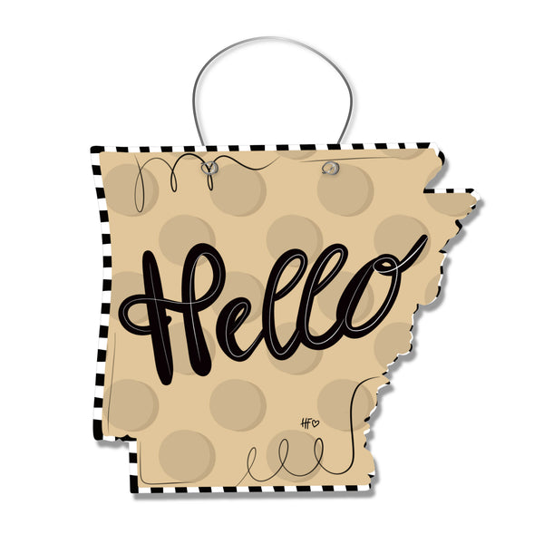 Dots Arkansas Door Hanger
