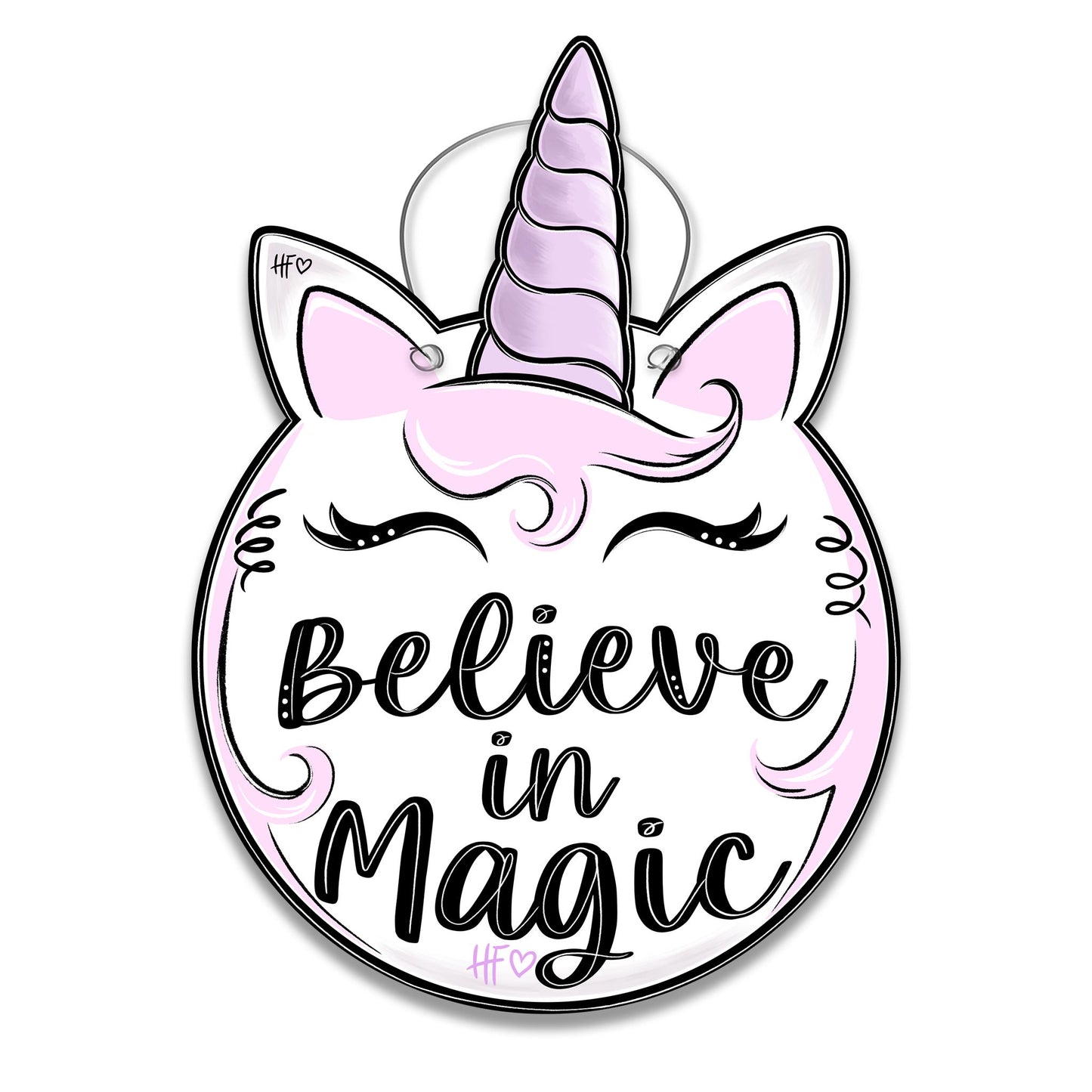 Believe in Magic Unicorn Door Hanger