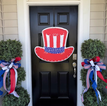 Fourth of July Uncle Sam Hat Door Hanger