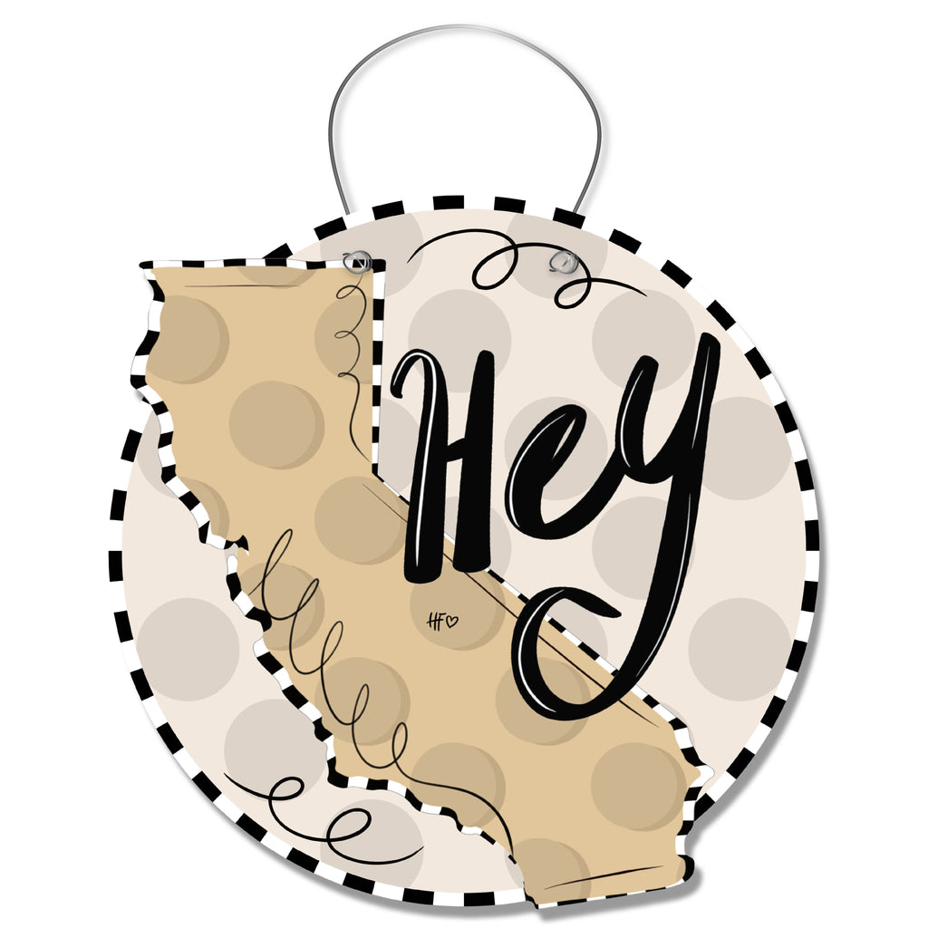 Dot States California Door Hanger
